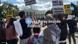 Beyaz Saray önünde Filistinlilere destek protestosu 