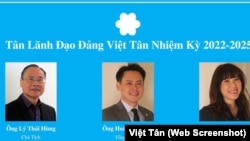 Những gương mặt lãnh đạo của nhiệm kỳ mới được Đảng Việt Tân giới thiệu vào ngày 21/9/2022.