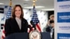 U.S. Vice President Kamala Harris speaks at her Presidential Campaign headquarters in Wilmington